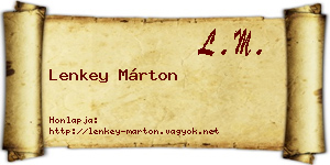 Lenkey Márton névjegykártya