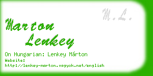 marton lenkey business card