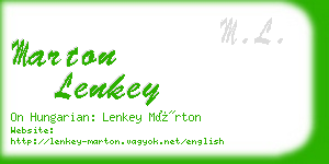 marton lenkey business card